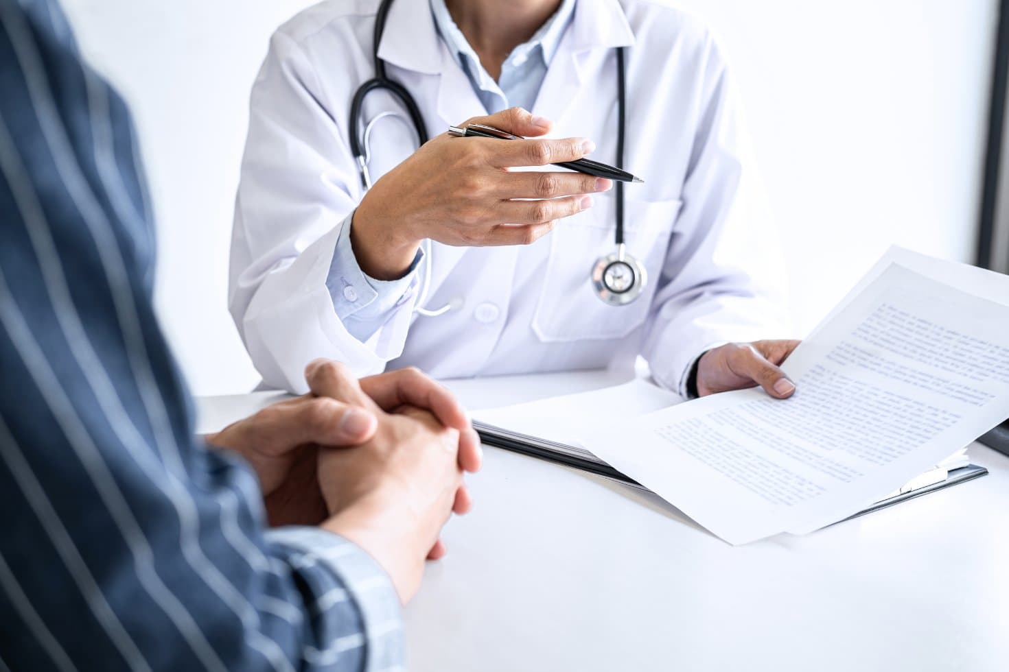 Doctor with patient