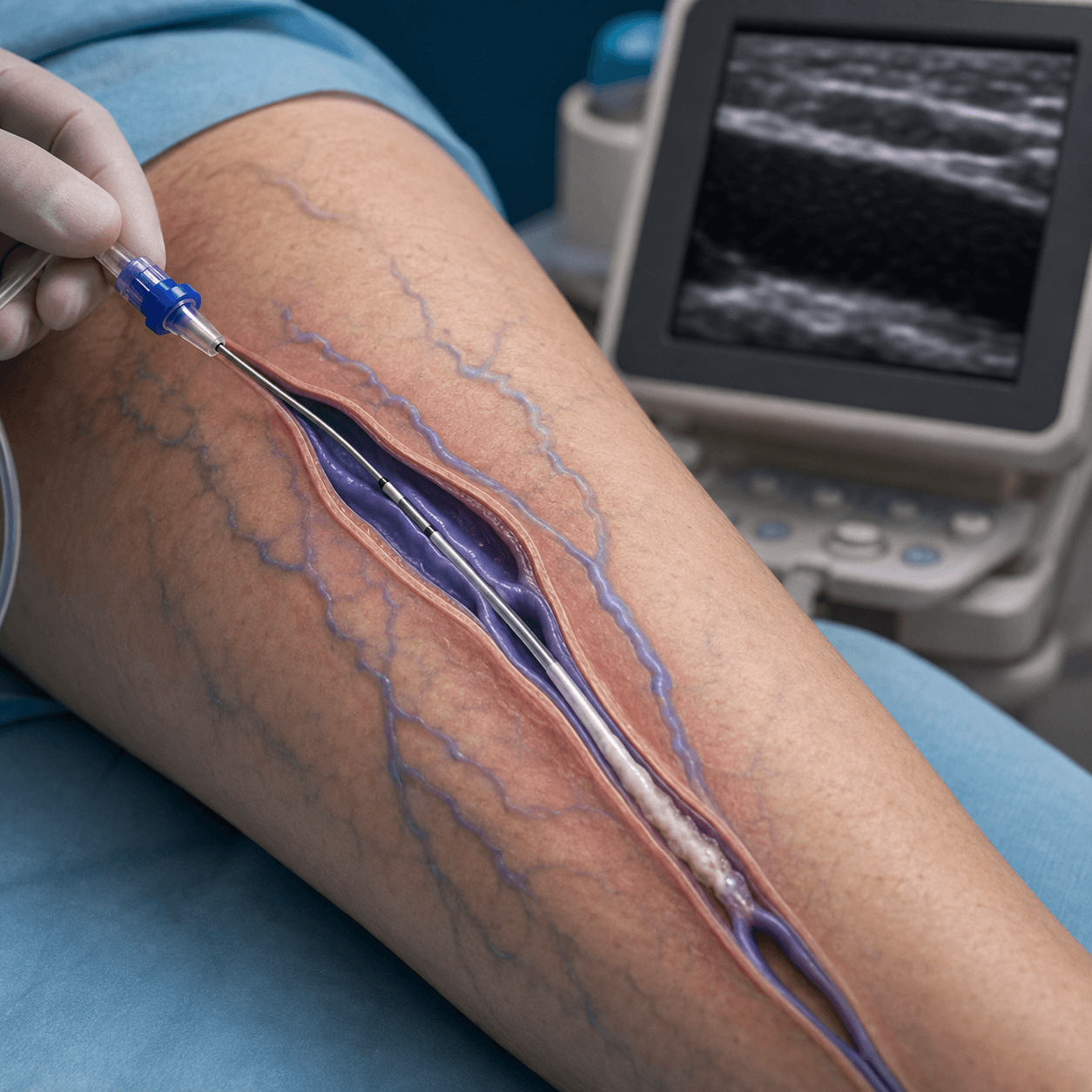 Glue Therapy treatment for varicose veins